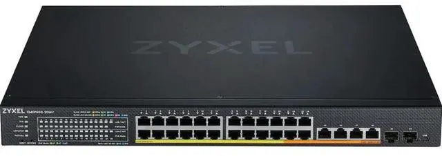 Alt view image 2 of 4 - ZyXEL XMG1930-30HP 24-Port 2.5G Multi-Gigabit L3 Smart Nebula Cloud Managed PoE Switch with 2 10G SFP+ Uplinks and 4 10G Ethernet, 28 PoE+ / PoE++ Ports at 700W