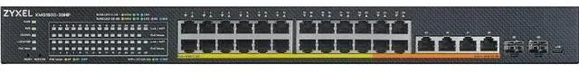 Alt view image 4 of 4 - ZyXEL XMG1930-30HP 24-Port 2.5G Multi-Gigabit L3 Smart Nebula Cloud Managed PoE Switch with 2 10G SFP+ Uplinks and 4 10G Ethernet, 28 PoE+ / PoE++ Ports at 700W