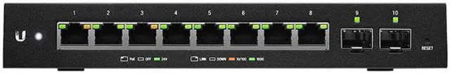 Alt view image 3 of 6 - Ubiquiti EdgeSwitch 10XP Managed PoE Switch with SFP Ports