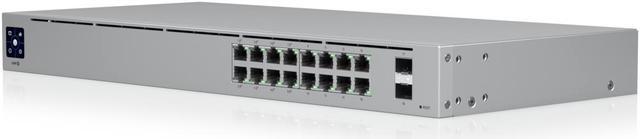 Alt view image 2 of 5 - Ubiquiti Standard 16 PoE, 16-port Layer 2 PoE Switch (USW-16-POE (42W))