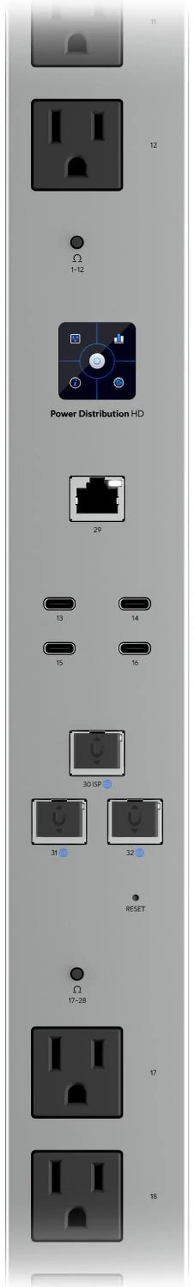 Main image of Ubquiti Power Distribution Hi-Density, support large, rack-mounted UniFi hardware deployments | USP-PDU-HD