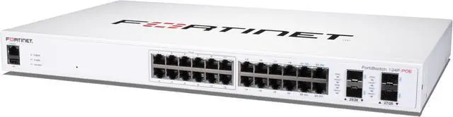 Main image of Fortinet FortiSwitch 124F-POE, 24-port managed PoE Switch, L3, rack-mountable, FS-124F-POE