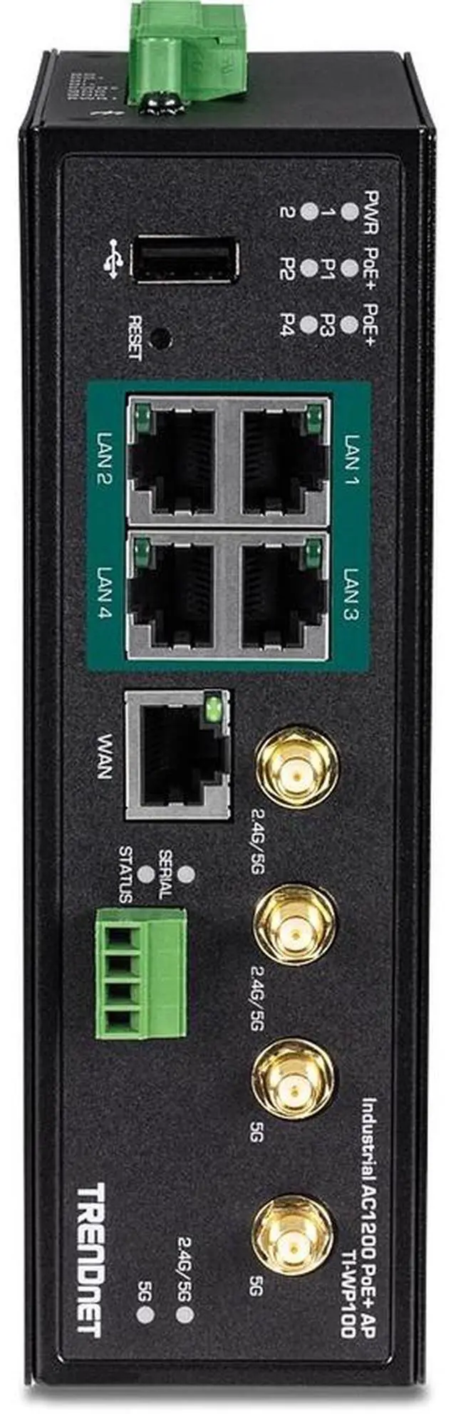 Alt view image 2 of 7 - TRENDnet TI-WP100 Wi-Fi 5 IEEE 802.11ac Ethernet Wireless Router - TAA Compliant