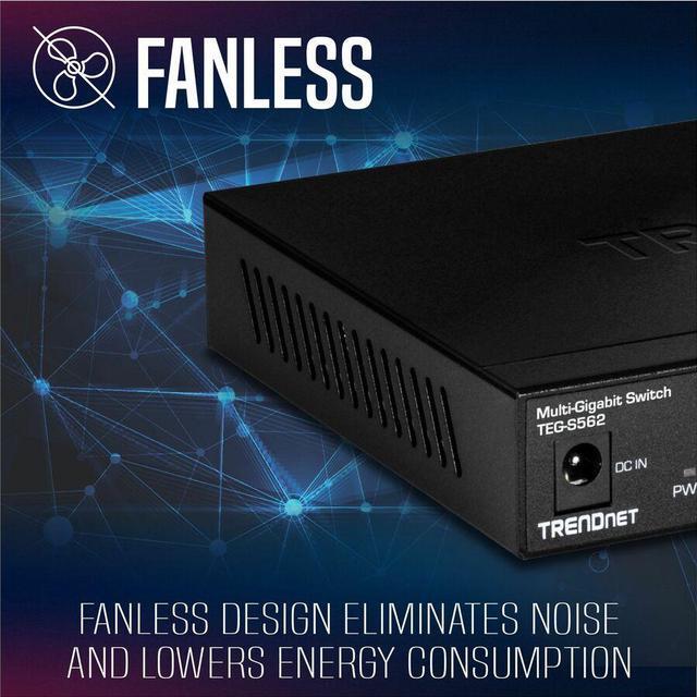 Alt view image 6 of 10 - TRENDnet 6-Port Unmanaged Multi-Gig Switch, TEG-S562