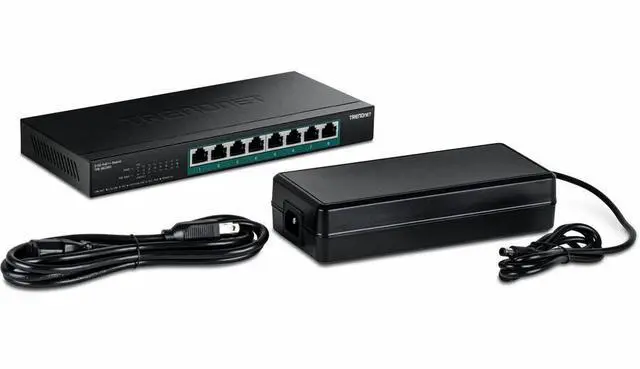 Alt view image 5 of 6 - TRENDnet 8-Port 2.5G PoE++ Switch, TPE-BG380, 8 x 2.5GB PoE++ Ports, 230W Poe Power Budget, 40Gbps Switching Capacity, NDAA + TAA Compliant, Lifetime TRENDnet Protection