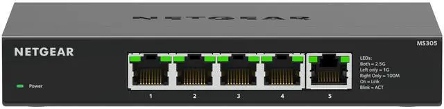 Alt view image 3 of 11 - Netgear MS305 5-Port Multi-Gigabit (2.5G) Ethernet Unmanaged Switch, MS305-100NAS