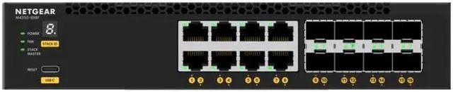 Alt view image 2 of 3 - NETGEAR M4350 XSM4316 16-Port 8x10G/Multi-Gig and 8xSFP+ Desktop Managed Switch