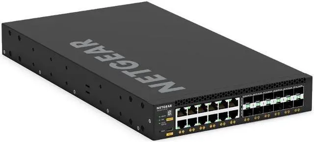 Alt view image 4 of 8 - NETGEAR AV Line M4350-12X12F Ethernet Switch, 12 Ports - Manageable - 10 Gigabit Ethernet - 10GBase-X, 10GBase-T - 3 Layer Supported - Modular