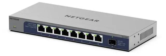 Alt view image 3 of 6 - Netgear GS108X 8-Port Gigabit Unmanaged Switch with 10 Gigabit SFP+ Uplink, GS108X-100NAS