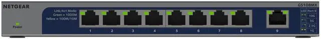 Alt view image 4 of 8 - Netgear GS108MX 8-Port 10 Gigabit Ethernet Unmanaged Switch, GS108MX-100NAS