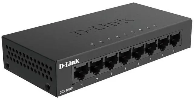 Alt view image 3 of 3 - D-Link DGS-108GL 8-Port Gigabit Unmanaged Switch for Home & Small Business - Plug & Play | DGS-108GL