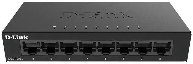 Main image of D-Link DGS-108GL 8-Port Gigabit Unmanaged Switch for Home & Small Business - Plug & Play | DGS-108GL