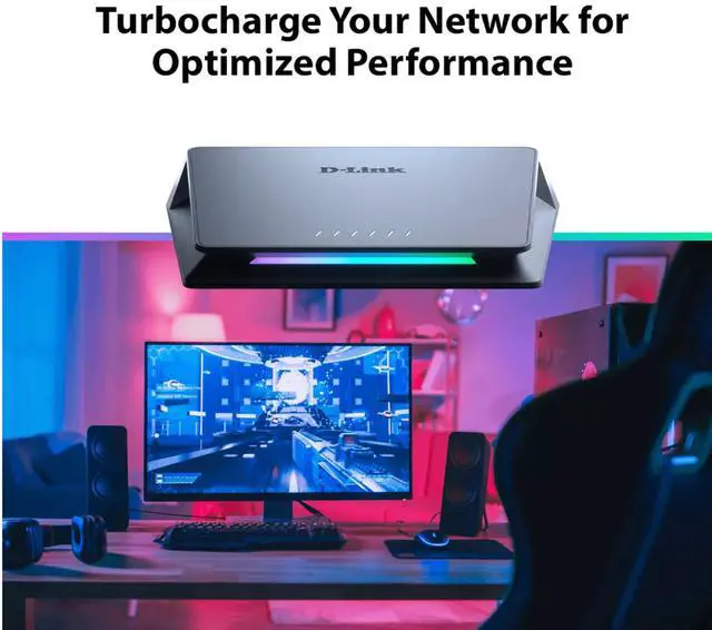 Alt view image 2 of 6 - D-Link 6-Port Multi-Gigabit (1x10Gb & 5x2.5Gb) Ethernet Switch with PC Gaming Turbo-mode and Color Indicator - (DMS-106XT)