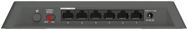 Alt view image 6 of 6 - D-Link 6-Port Multi-Gigabit (1x10Gb & 5x2.5Gb) Ethernet Switch with PC Gaming Turbo-mode and Color Indicator - (DMS-106XT)