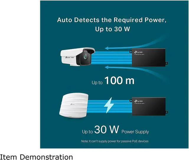 Alt view image 6 of 7 - TP-LINK TL-PoE160S | 802.3at/af Gigabit PoE Injector | Non-PoE to PoE Adapter | Supplies PoE (15.4W) or PoE+ (30W) | Plug & Play | Desktop/Wall-Mount | Distance Up to 328 ft. | UL Certified, Black