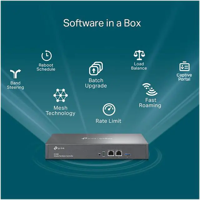 Alt view image 9 of 9 - TP-Link Omada Hardware Controller | SDN Integrated | 2 Gigabit Port + 1 USB 3.0 Port | Manage Up to 500 Devices | Easy & Intelligent Network Monitor & Maintenance | Cloud Access & Omada App (OC300)