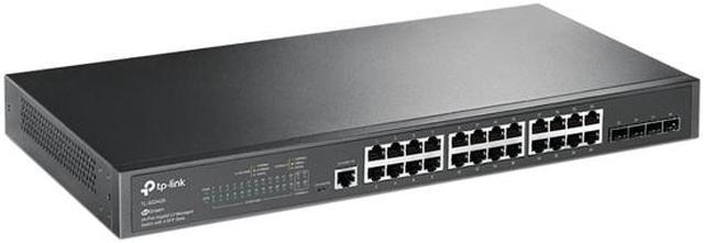 TP-Link TL-SG3428 | 24 Port Gigabit Switch, 4 SFP Slots | Omada SDN  Integrated | L2+ Smart Managed | IPv6 | Static Routing | L2/L3/L4 QoS, IGMP  & LAG