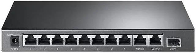 Alt view image 4 of 5 - TP-Link TL-SL1311MP | 8 Port 10/100Mbps Fast Ethernet PoE Switch | 8 PoE+ Ports @124W, w/ 2 Uplink Gigabit Ports + 1 SFP Port | Limited Lifetime Protection | PoE Recovery | Extend & Isolation Mode