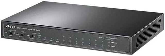 Alt view image 2 of 5 - TP-Link TL-SL1311MP | 8 Port 10/100Mbps Fast Ethernet PoE Switch | 8 PoE+ Ports @124W, w/ 2 Uplink Gigabit Ports + 1 SFP Port | Limited Lifetime Protection | PoE Recovery | Extend & Isolation Mode