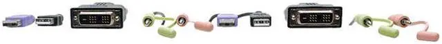 Alt view image 4 of 7 - 2PORT USB/DVI KVM SWITCH CABLE