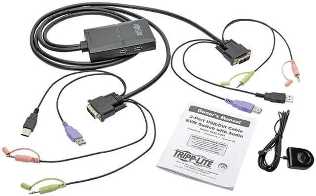 Alt view image 3 of 7 - 2PORT USB/DVI KVM SWITCH CABLE