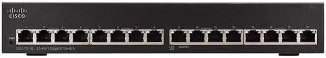 Alt view image 3 of 4 - Cisco SG110-16 Ethernet Switch - 16 Ports - 1000Base-X - 2 Layer Supported