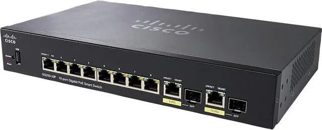 Cisco SG250-10P 10-Port Gigabit PoE Smart Switch - Newegg.ca Cisco SG250-10P 10-Port Gigabit PoE Smart Switch - Newegg.ca