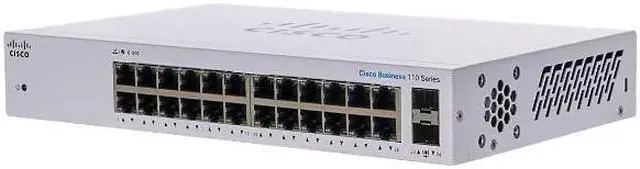 Main image of Cisco Business CBS110-24T Unmanaged Switch | 24 Port GE | 2x1G SFP Shared | Limited Lifetime Protection (CBS110-24T-NA)