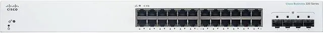 Alt view image 2 of 5 - Cisco Business CBS220-24T-4G Smart Switch | 24 Port GE | 4x1G SFP | 3-Year Limited Hardware Warranty (CBS220-24T-4G-NA)