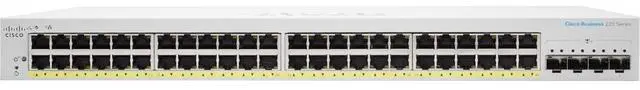 Main image of Cisco CBS220-48P-4X Smart Switch | 48 Port GE | PoE | 4x10G SFP+ | 3-Year Limited Hardware Warranty (CBS220-48P-4X-NA)