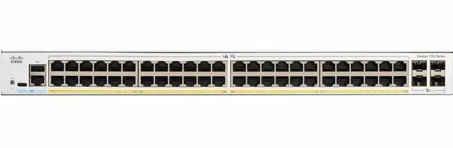 Main image of Cisco Catalyst C1200-48P-4X Ethernet Switch, 48 Ports - Manageable - 10 Gigabit Ethernet - 10/100/1000Base-T, 10GBase-X - 3 Layer Supported