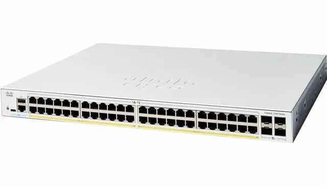 Alt view image 2 of 2 - Cisco Catalyst C1200-48P-4X Ethernet Switch, 48 Ports - Manageable - 10 Gigabit Ethernet - 10/100/1000Base-T, 10GBase-X - 3 Layer Supported