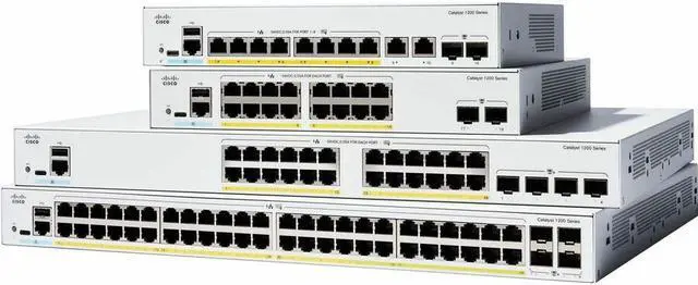Alt view image 3 of 3 - Cisco Catalyst C1200-24FP-4G Ethernet Switch, 24 Ports - Manageable - Gigabit Ethernet - 10/100/1000Base-T, 1000Base-X - 3 Layer Supported
