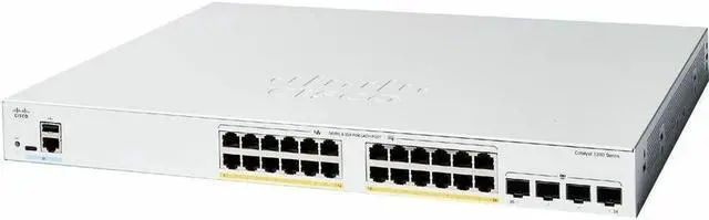 Main image of Cisco Catalyst C1200-24FP-4G Ethernet Switch, 24 Ports - Manageable - Gigabit Ethernet - 10/100/1000Base-T, 1000Base-X - 3 Layer Supported