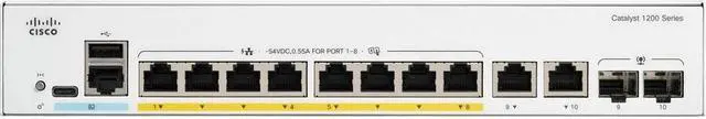 Alt view image 2 of 3 - Cisco Catalyst C1200-8P-E-2G 8-Port Gigabit PoE+ Compliant Managed Network Switch (67W)