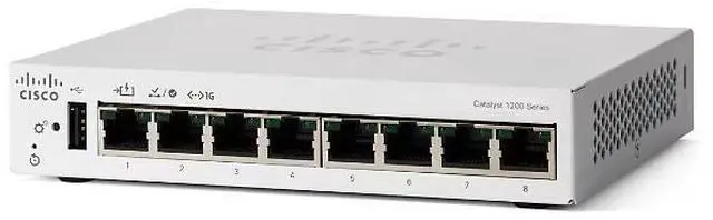 Main image of Cisco Catalyst C1200-8T-D Ethernet Switch, 8 Ports - Manageable - Gigabit Ethernet - 10/100/1000Base-T - 3 Layer Supported