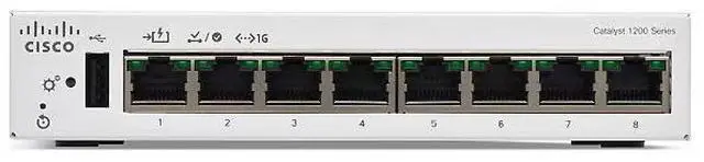 Alt view image 2 of 2 - Cisco Catalyst C1200-8T-D Ethernet Switch, 8 Ports - Manageable - Gigabit Ethernet - 10/100/1000Base-T - 3 Layer Supported