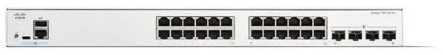 Alt view image 2 of 2 - Cisco Catalyst C1300-24T-4G Ethernet Switch, 24 Ports - Manageable - Gigabit Ethernet - 10/100/1000Base-T, 1000Base-X - 3 Layer Supported
