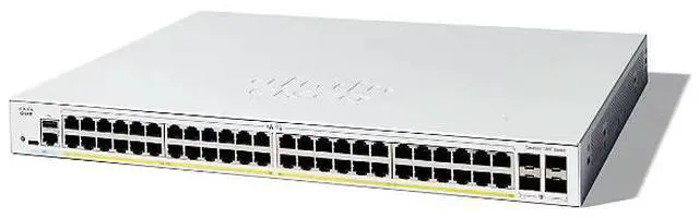 Main image of Cisco Catalyst C1300-48FP-4G Ethernet Switch, 48 Ports - Manageable - Gigabit Ethernet - 10/100/1000Base-T, 1000Base-X - 3 Layer Supported