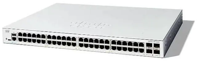 Main image of Cisco Catalyst C1300-48T-4G Ethernet Switch, 54 Ports - Manageable - Gigabit Ethernet - 1000Base-X, 10/100/1000Base-T - 3 Layer Supported