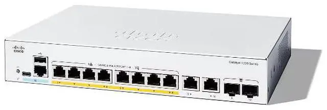 Main image of Cisco Catalyst C1300-8FP-2G Ethernet Switch, 10 Ports - Manageable - Gigabit Ethernet - 10/100/1000Base-T, 1000Base-X - 3 Layer Supported