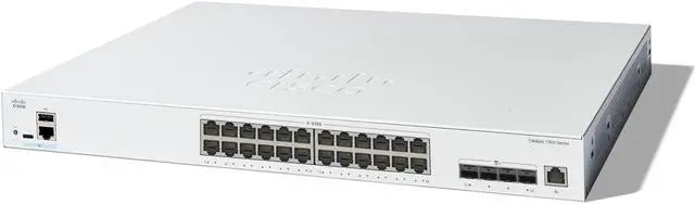 Main image of Cisco Catalyst 1300 C1300-24XT Layer 3 Switch, 20 Ports - Manageable - Gigabit Ethernet, 10 Gigabit Ethernet - 10GBase-T, 10GBase-X - 3 Layer Supported