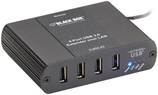 Alt view image 2 of 2 - Black Box Network - IC408A-R2 - 4 Port Usb 2.0 Extender Lan Or Direct Co