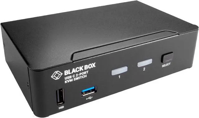 Alt view image 2 of 7 - Black Box USB-C 4K KVM Switch 2-Port