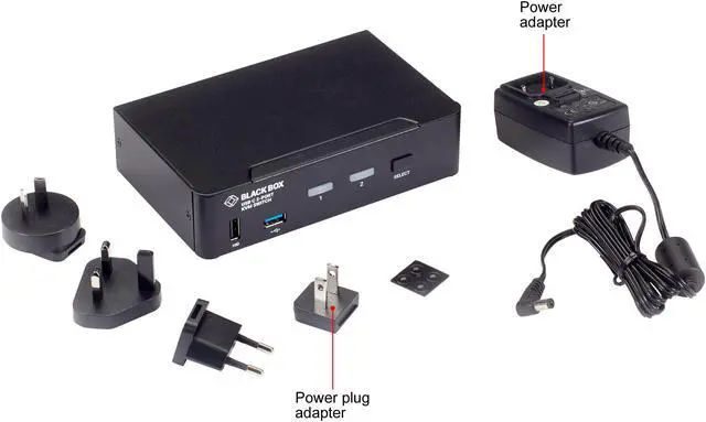 Alt view image 7 of 7 - Black Box USB-C 4K KVM Switch 2-Port