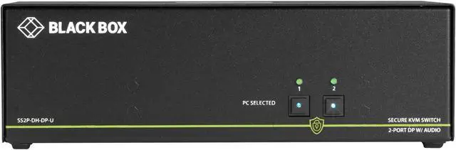 Alt view image 2 of 6 - Black Box SS2P-DH-DP-U 4k 2-Port Secure Niap 3.0 KVM Switch Dual-Head Displayport