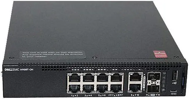 Main image of Dell - TXTN6 - Dell EMC N1108T-ON Ethernet Switch - 8 x Gigabit Ethernet Network, 2 x Gigabit Ethernet Network, 2 x