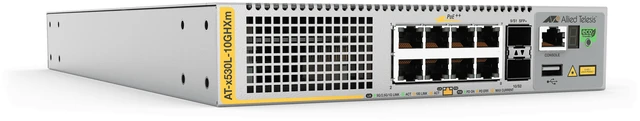 Main image of Allied Telesis L3 Stackable Switch - 8x 100M/1/2.5/5G PoE++ - 2x SFP+ ports and a single fixed power supply - TAA - AT-X530L-10GHXM-90