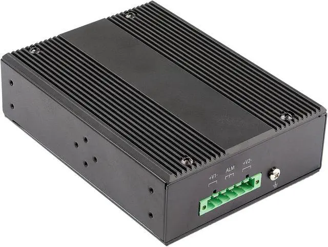 Alt view image 3 of 5 - StarTech.com Industrial 6-Port Gigabit Ethernet Switch w/ 4 PoE RJ45 +2 SFP Slots