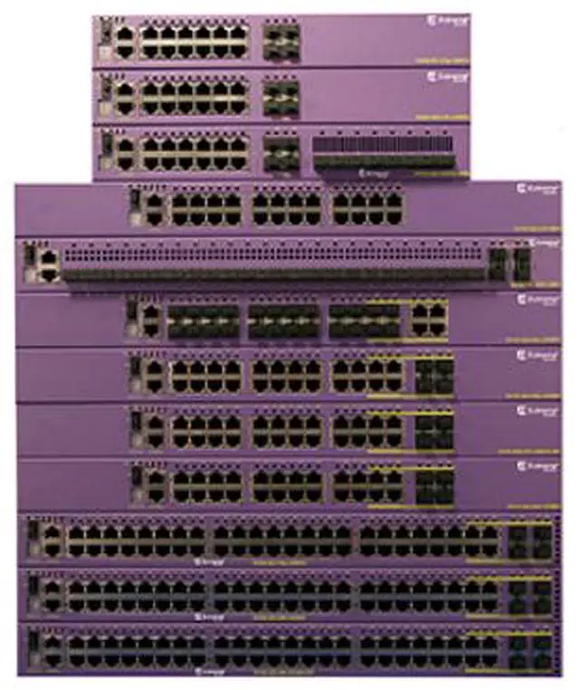 Main image of Extreme Networks X440-G2 48 10/100/1000BASE-T POE, 4 1GbE unpopulated SFP upgradable to 10GbE SFP+, 2 1GbE copper combo upgradable to 10GbE, 1 Fixed AC PSU, 1 RPS port, ExtremeXOS Edge license